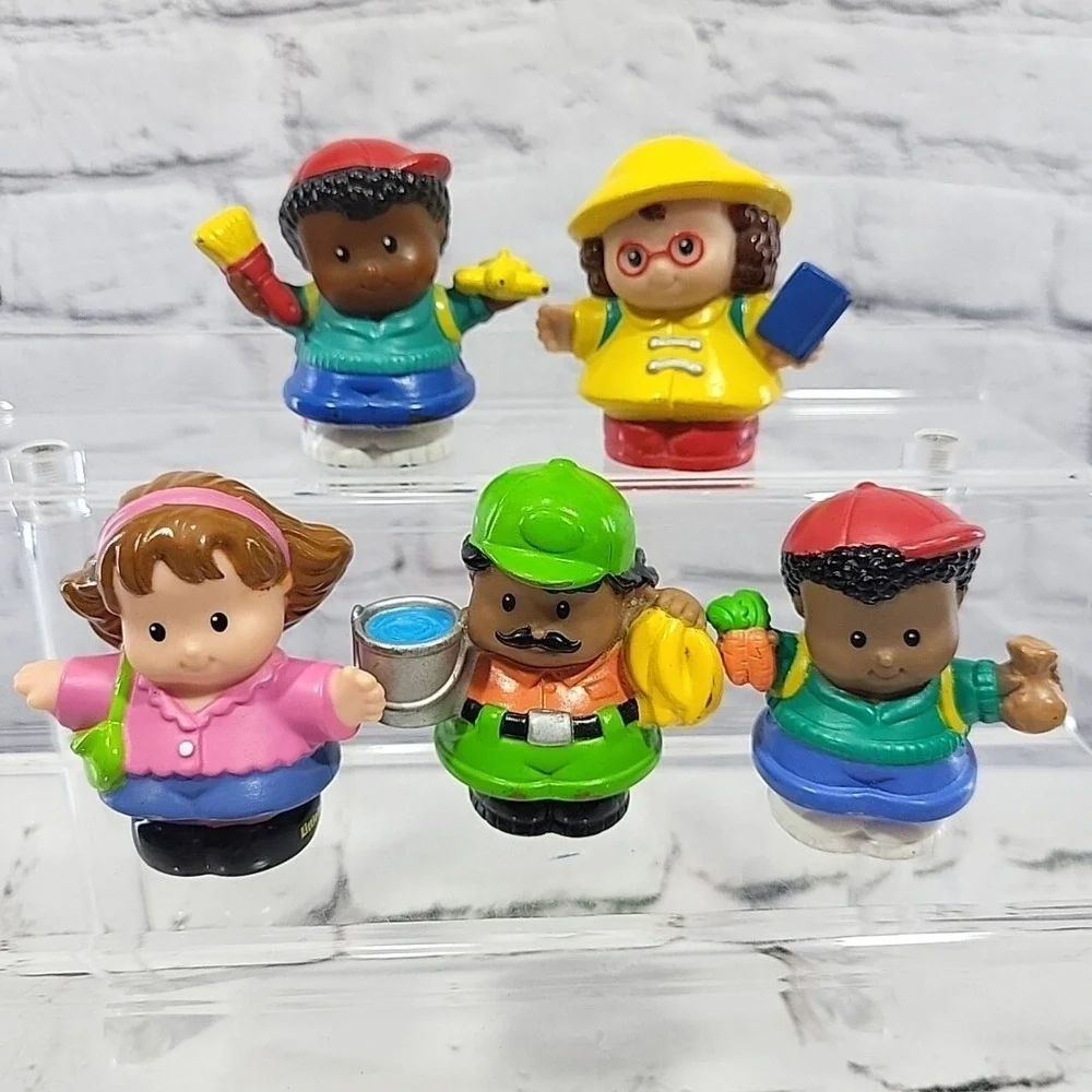Fisher-Price Little People Figures‎ Lot 5 Zoo Keeper African American Rainy Day